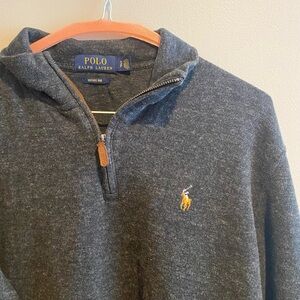 Polo by Ralph Lauren Men's Charcoal Zip-Up Sweater Size Small